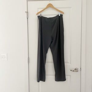 Franne Golde Wide Leg Jersey Pants Pull On Minimalist Neutral